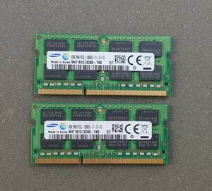 KN4703 【ジャンク品】 SAMSUNG 2Rx8 PC3L-12800S メモリ 2枚セット