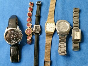 102 腕時計　動作未確認　現状品　TISSOT/SEIKO/SUNLORDなど　他計6本