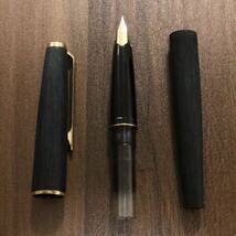 MONTBLANC モンブラン 220 EF 万年筆 ペン先 K14 585 ブラック×ゴールド 木製 文房具 筆記未確認 A5_画像8