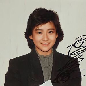 生写真 岡田有希子 くちびる サイン入り 昭和アイドルの画像1