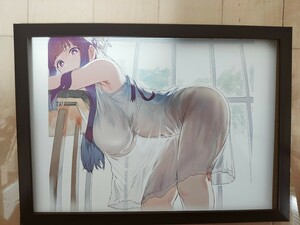 A4 size picture frame ferun. sending. free Len illustration adult used negligee 