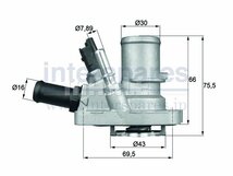 フィアット 500 500C 0.9L ツインエア 型式 31209 対策 ラジエターサブタンク & 改善ホース +サーモスタット クーラント付 SET 52054456_画像3