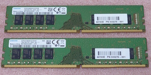 ∠Samsung M378A2K43DB1-CTD 2枚セット - PC4-21300/DDR4-2666/PC4-2666V 288Pin DDR4 UDIMM 32GB(16GB x2) 動作品