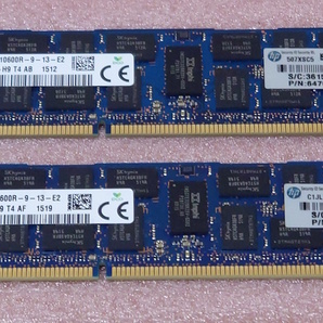 ★SK hynix HMT42GR7BFR4A-H9 2枚セット - PC3L-10600R/DDR3L-1333 ECC REG/Registered 240Pin DDR3 RDIMM 32GB(16GB x2) 動作品の画像1