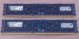 ＞Kingston 9965516-477.A00G 2枚セット - PC3-12800R/DDR3-1600 SK hynixチップ ECC Registered 240Pin DDR3 RDIMM 32GB(16GB x2) 動作品