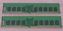 ○SK hynix HMA82GU7CJR8N-VK 2枚セット - PC4-21300/DDR4-2666/PC4-2666V ECC Unbuffered 288Pin DDR4 UDIMM 32GB(16GB x2) 動作品_画像2