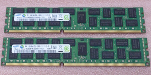 ○Samsung M393B1K70DH0-YK0 2枚セット - PC3L-12800R/DDR3L-1600 ECC REG/Registered 240Pin DDR3 RDIMM 16GB(8GB x2) 動作品