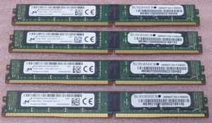§Micron MTA18ADF2G72PZ-2G3B1 4枚セット - PC4-19200/DDR4-2400/PC4-2400T ECC Registered 288Pin VLP DDR4 RDIMM 64GB(16GB x4) 動作品