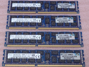 ◎SK hynix HMT42GR7BFR4A-H9 4枚セット - PC3L-10600R/DDR3L-1333 ECC REG/Registered 240Pin DDR3 RDIMM 64GB(16GB x4) 動作品