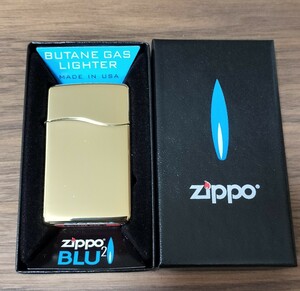 (送料300円〜) 未使用 ZIPPO ジッポー ガスライター 真鍮 ブラス BLU2 ZIPPO BLU2 HI POL BRASS