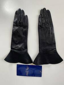 【未使用品】アルタクラッセ　カプリガンティ　レザーグローブ　ブラック　黒革手袋　サイズ7 シルク裏地　ALTA CLASSE CAPRI GUANTI
