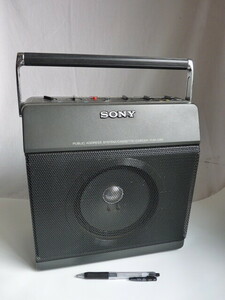 ジャンク◆SONY ソニー ポータブルカセットレコーダー TCM-1390 拡声器 モノラルスピーカー カラオケ 録音 レトロ