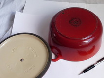 ハゲあり◆LE CREUSET ル・クルーゼ　両手鍋 ココットロンド レッド■20cm_画像6