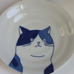 未使用◆美濃焼 ねこフレンズ取り皿 ５柄組 ネコ (=^・^=) 猫 φ16cmの画像4
