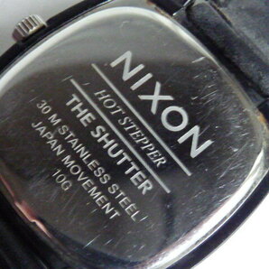 電池交換◆NIXON ニクソン 腕時計 HOT STEPPER THE SHUTTER アナログ クオーツ スクエア 2針 文字盤 ブラック の画像7