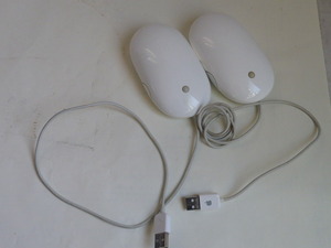  Apple/アップル 純正 有線マウス ２こ◆A1152/ホワイト