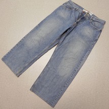 -143★ リーバイス Levi's 569 Loose Straight ルーズシルエット ジッパーフライ W34 デニムパンツ ユーズド加工 ジーンズ 古着 即決 ★_画像1