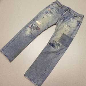 -157★ 希少 日本製 LEVI'S リーバイス × MADE&CRAFTED メイドアンドクラフテッド 501 ビッグE W36 ダメージ加工 ユーズド加工 デニム ★