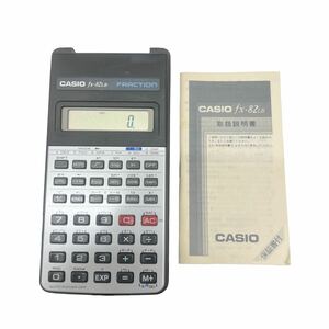 【動作品】CASIO カシオ 関数電卓 fx-82LB FRACTION Calculator 希少 レア 取説付き 9207