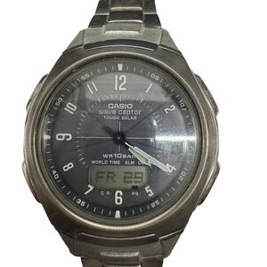 中古 稼働品 CASIO カシオ wave center ウェーブセプター WVA-430TJ 電波ソーラー アナデジ 9639