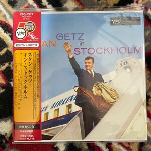 紙ジャケット仕様 CD スタンゲッツ インストックホルム　stan getz