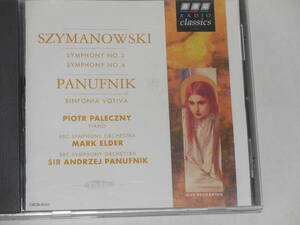 CD1枚　SZYMANOWSKI　交響曲第３・４番　マーク・エルダー指揮　BBC交響楽団　・・・他