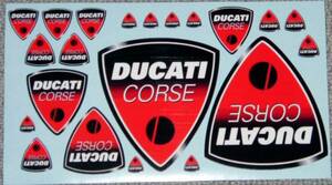 ★DUCATI CORSE デカールセット（レッド)/ドゥカティ★