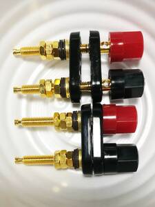 !! long type speaker terminal red black one body ( banana plug correspondence total length 60mm [2 piece 1 collection sale ])⑭!!