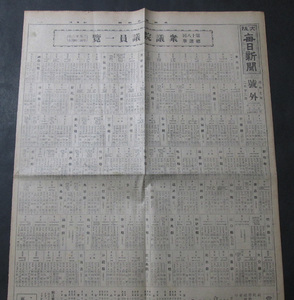 【大阪毎日新聞号外】昭和7年　総選挙衆議院議員一覧・写真入