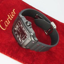 Cartier カルティエ サントス ドゥ カルティエ LM WSSA0039 AT ADLC加工スティール ラバーベルト_画像10