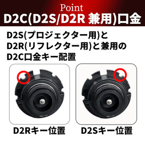 HID バルブ 純正 互換 交換 ヘッドライト 2個 12V 24V 兼用 35W 6000K D2C D2S D2R バーナー 車検対応 ニッサン ホンダ トヨタ スバルの画像4