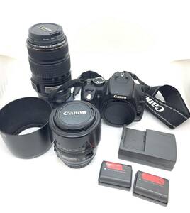 (MH166) Canon キャノン EOS Kiss Digital N ZOOM LENS 75-300mm 28-105mm バッテリー セット