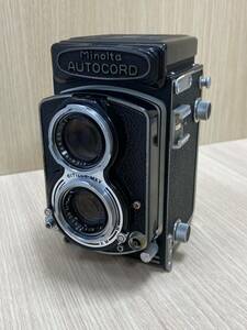 (I110a) Minolta ミノルタ AUTOCORD CHIYOKO ROKKOR 1:3.5 f=75mm ニ眼レフ フィルム カメラ 動作未確認 現状品