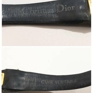 (SM1291) 1円～ Christian Dior クリスチャンディオール QZ レディース バキラ 46 153 ブラックムーン ブラック×ゴールド ジャンクの画像9