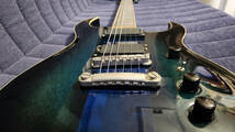 “EVIL” Original Shape Hand-Made Guitar Thru-Neck EMG Deep Blue_画像7