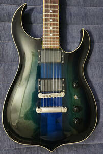 “EVIL” Original Shape Hand-Made Guitar Thru-Neck EMG Deep Blue