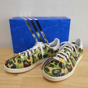 未使用 adidas × A BATHING APE アディダス エイプ BAPE IG8949 Stan Smith ABC Camo スタンスミス カモ 迷彩 スニーカー 27cm 10114759