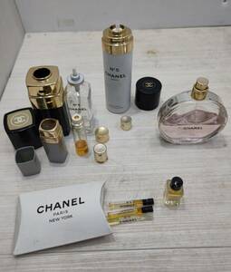 送料無料S73067 シャネル香水まとめ品　CHANEL チャンス オー タンドゥル オードゥトワレット　100ml　N°5　N°19　ケース付　カラ瓶付