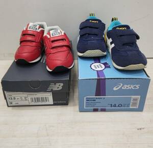  free shipping S74337 Kids sneakers 2 point set New Balance 13cm asics 14cm superior article 