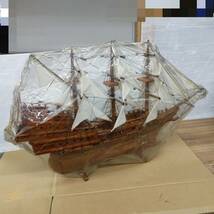 送料無料S80633 帆船の模型　木製　舟　アンティーク　置物　　　組み立てる 木製 キット 模型 大人の模型 船_画像1