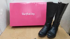 送料無料S61029　Carnival Joy ベーシックロングブーツ　ローヒール　BLACK　S