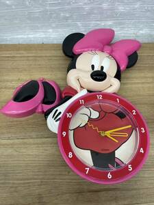 送料無料S83720 ディズニー Disney ミニーマウス ミニーちゃん 壁掛け時計 レトロ レア