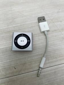 送料無料S83693 Apple アップル iPod shuffle アイパッド シャッフル A1373 第4世代 2GB シルバー 本体 USBケーブル 美品
