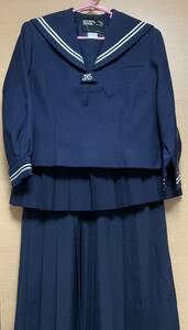 コスプレなどにどうぞ　☆　埼玉県菖蒲中学校・白色2本線セーラー服＆ジャンパースカート＆スカートセット