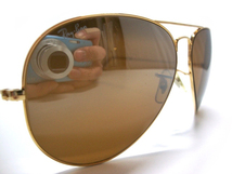 Vintage B&L RayBan Driving B15TGM Mirror 62mmボシュロムBL LARGEラージMETALメタル2ゴールドUSAティアドロップ金アメリカ製Goldミラ運転_画像5