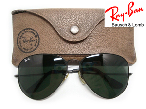 Vintage B&L RayBan LARGE METAL 2 62mmボシュロムBLラージ メタルG15サングラスUSAティアドロップ アメリカ製パイロットBlackブラック黒