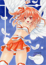 手描きイラスト【オレンジの天使/オリジナル/女の子】A4_画像2