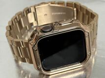 ローズゴールド　厚　ステンレス　アップルウォッチバンド Apple Watch カバー　ケース メンズ レディース 38mm 40mm 41mm 42mm 44mm 45mm_画像1