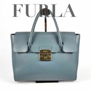 FURLA フルラ メトロポリス サッチェル M ハンドバッグ ゴールド金具