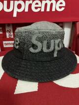 ☆超激レア☆Supreme Fade Jacquard Denim Crusher Black シュプリーム デニム クラッシャー ハット_画像6